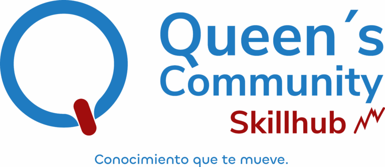 Logo QC Skillhub Con Slogan azul 4